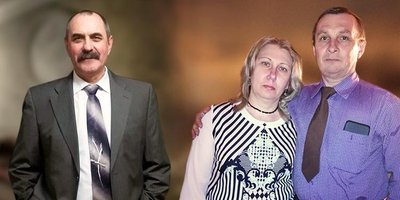 사진: 세르게이 세르게예프(왼쪽)와 유리 벨로슬루체프와 그의 아내 엘레나(오른쪽)