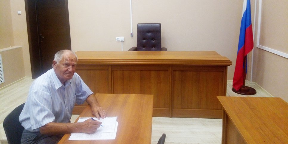 Sur la photo : Vladimir Filippov dans la salle d’audience, septembre 2020