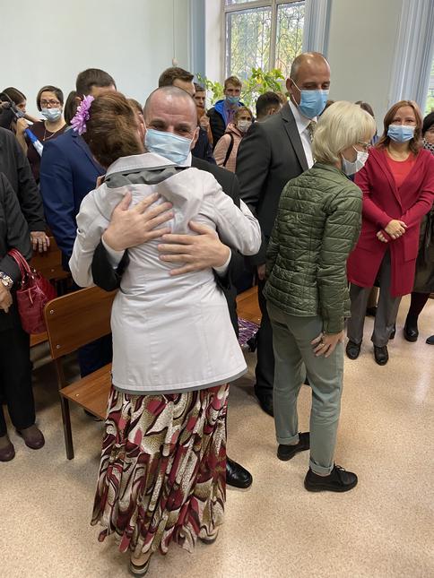 Natalia und Sergey Britvin, Vadim und Tatyana Levchuk, Berezovsky, September 2020