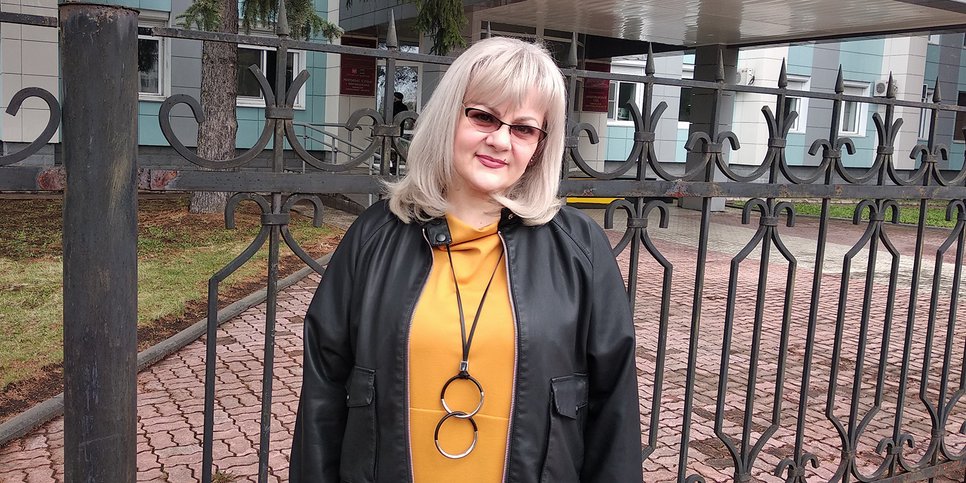 Yulia Kaganovich on the day of the appeal, Birobidzhan, May 13, 2021