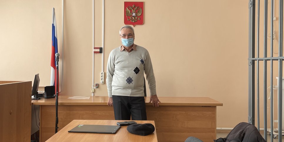 照片中：弗拉基米尔·斯卡奇杜布（Vladimir Skachidub）在宣判当天