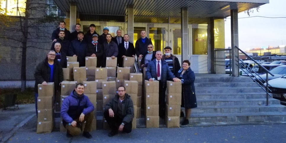 In the photo: The defendants in the high-profile case in Surgut received copies of the indictment - 4 boxes each. September 2021