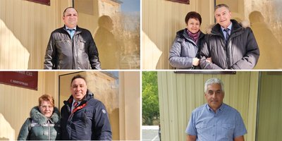 In the photo: Denis Peresunko, Valery and Marina Rogozin, Sergey and Anna Melnik, Igor Egozaryan