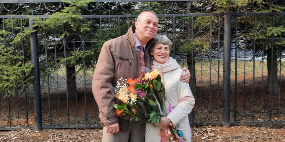 Auf dem Foto: Oleg und Agnessa Postnikov