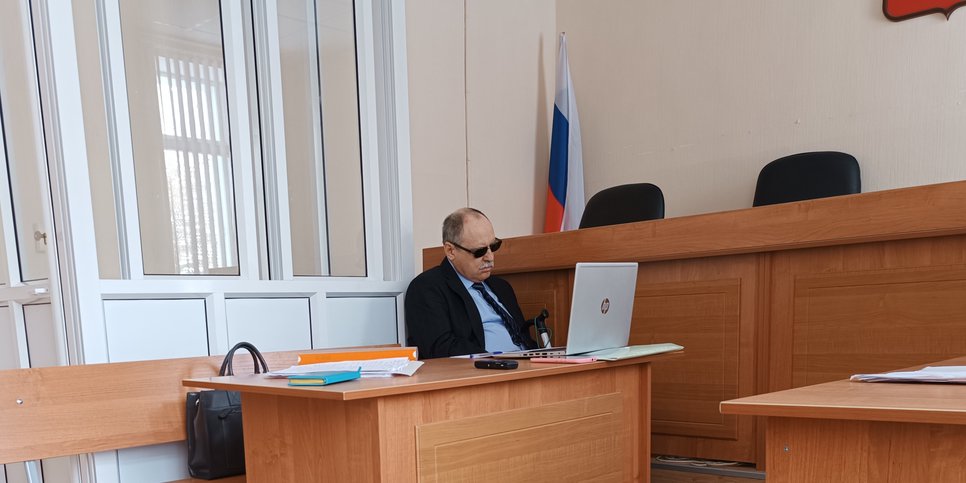 Sergey Kuznetsov in the courtroom
