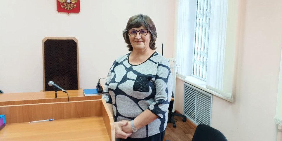 Tatyana Sushilnikova en la sala del tribunal. Noviembre, 2023.