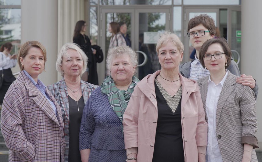 Family members  came to support the believers