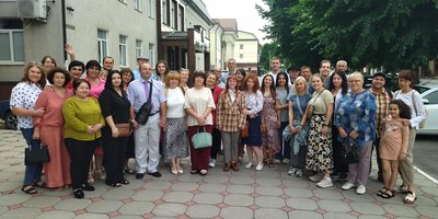 Kirill Guschin, his loved ones and friends near the court on the day of appeal hearing, July 2, 2024
