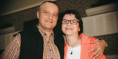Aleksey Shcherbich and his wife Natalya