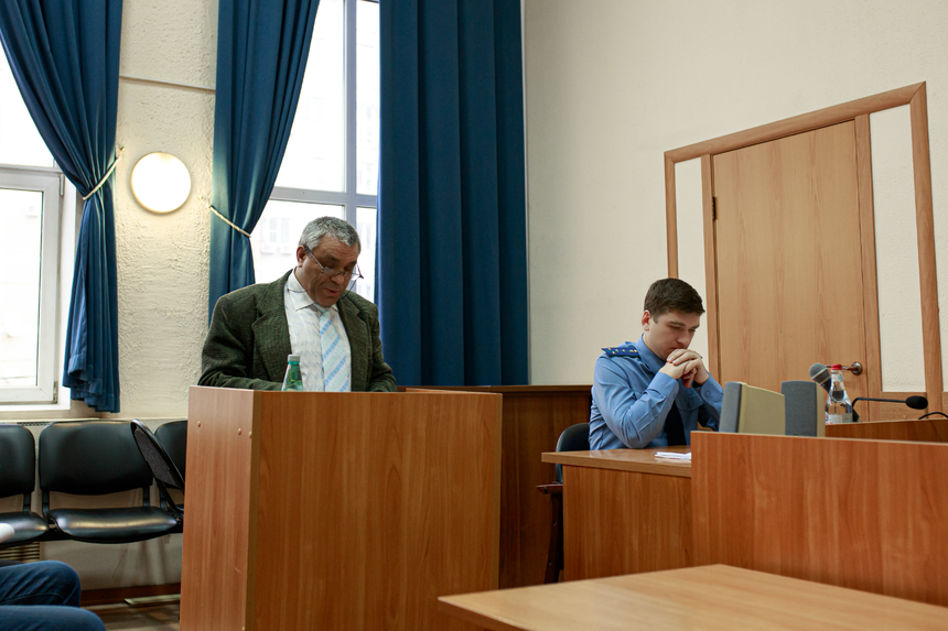 Anatoly Yevtushenko fala perante o tribunal. Dezembro de 2025