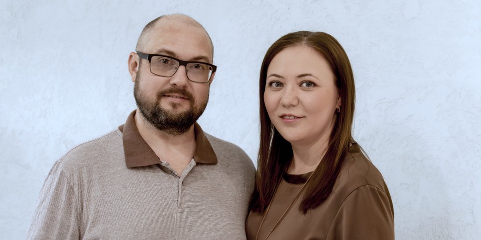 Ilya Yershov con sua moglie, Yelizaveta